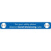 Seco Floor Sticker Observe social distancing rules Blue Anti-Slip Laminate 60 x 8 cm