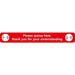 Seco Floor Sticker Please queue here Red, White Anti-Slip Laminate 60 x 8 cm