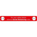 Seco Floor Sticker Observe social distancing rules Red Anti-Slip Laminate 60 x 8 cm