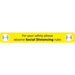 Seco Floor Sticker Observe social distancing rules Yellow Anti-Slip Laminate 60 x 8 cm