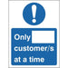 Seco Health & Safety Poster Only __ customer/s at a time Self-Adhesive Vinyl 15 x 20 cm