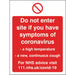 Seco Health & Safety Poster Do not enter site Semi-Rigid Plastic Red, White 20 x 30 cm