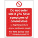 Seco Health & Safety Poster Do not enter site Window Cling Film Red, White 20 x 30 cm