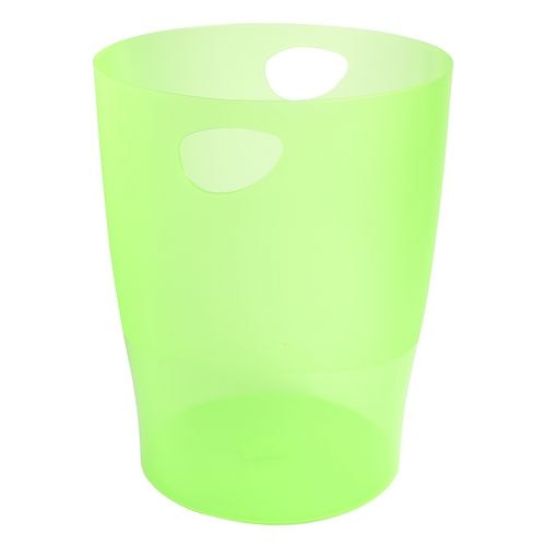 Exacompta Waste Paper Bin EcoBin 15L 26.3 x 26.3 x 33.5 cm Apple Green Pack of 8