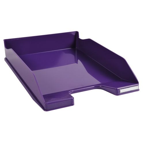 Exacompta Letter Tray Combo Midi Glossy Purple Pack of 6