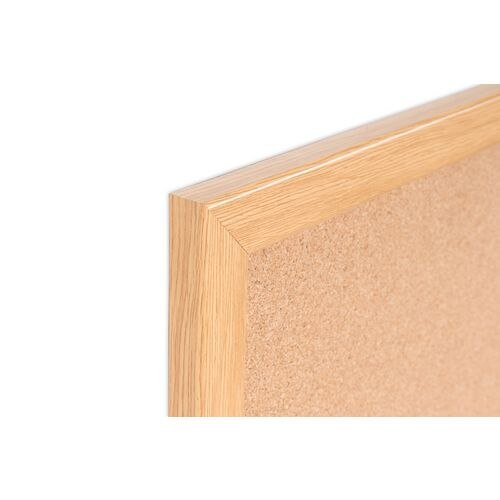 Bi-Office Earth Notice Board Non Magnetic Wall Mounted Cork 90 (W) x 60 (H) cm MDF (Medium-Density Fibreboard) Brown