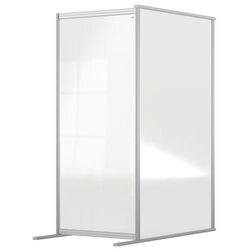 Nobo Freestanding Protective Room Divider Screen Extension Premium Plus 800 x 1800 x 600mm Aluminium, Plexiglass Acrylic Silver Anodised