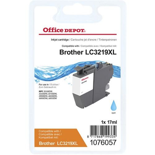 Office Depot LC3219XLC Compatible Brother Ink Cartridge Cyan