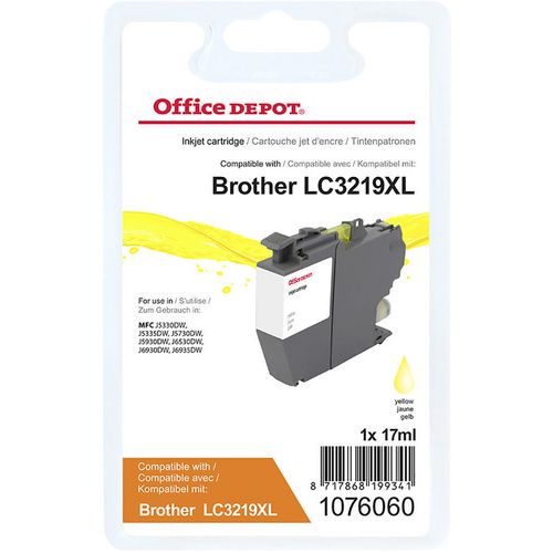 Office Depot LC3219XLY Compatible Brother Ink Cartridge Yellow