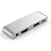 Satechi ST-TCMPHS USB-C Male to HDMI, USB 3.0, 3.5mm headphone jack Mobile Pro hub 3.25 inch Silver