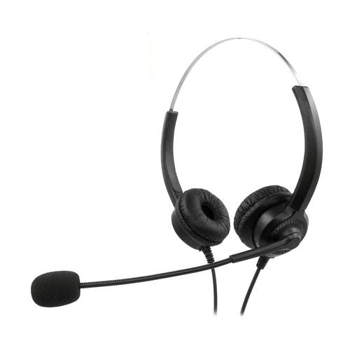 MediaRange MROS304 Wired Stereo Headset Over the Head Noise Cancelling USB with Microphone Black