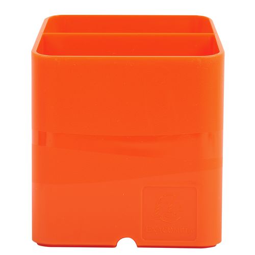 Exacompta Pen Pot 67788D Classic Polysterene 93 x 74 x 74 mm Tangerine Pack of 10