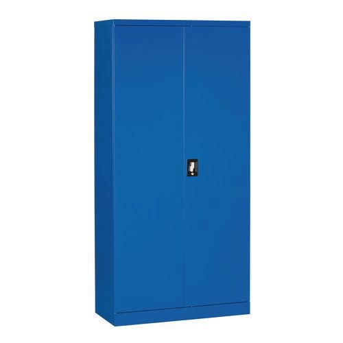 SLINGSBY Double Door Cabinet with Lock Steel Blue 900 x 400 x 1850 mm