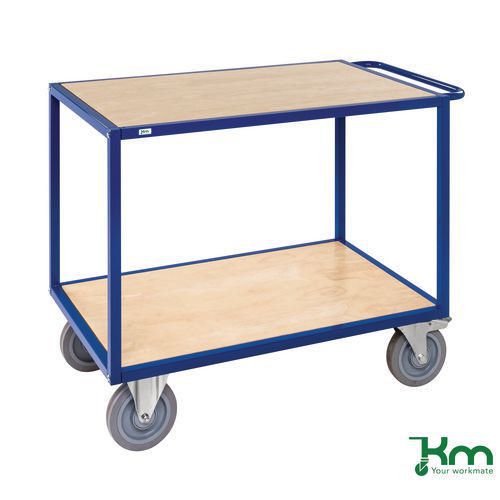 SLINGSBY Mobile Heavy Duty Trolley with 2 Tiers Steel Blue 680 x 1200 x 934 mm