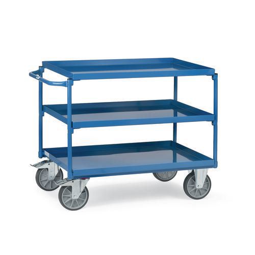 SLINGSBY Mobile Trolley with 3 Steels Steel Blue 910 x 1197 x 910 mm