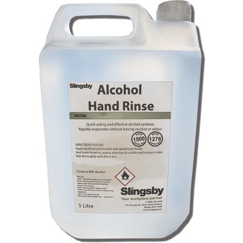 SLINGSBY Hand Rinse with 80% Alcohol 5 L