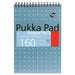 Pukka Pad Notepad Steno A5 Ruled Spiral Bound Cardboard Hardback Blue Perforated 160 Pages Pack of 3