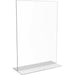 Seco Freestanding Sign Holder A5 148 x 35 x 210mm Clear Pack of 25 Double Sided Acrylic