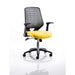 Dynamic Tilt & Lock Task Operator Chair Folding Arms Relay Black Back, Senna Yellow Seat Without Headrest