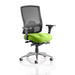 Dynamic Synchro Tilt Task Operator Chair Height Adjustable Arms Regent Black Back, Myrrh Green Seat Without Headrest High Back