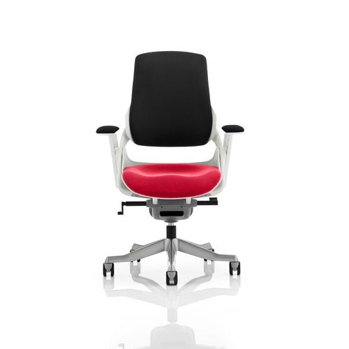 Dynamic Synchro Tilt Executive Chair Height Adjustable Arms Zure Black Back, Bergamot Cherry Seat Without Headrest High Back