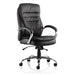 Executive Chair Rocky Black Leather High Back With Arms