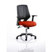 Dynamic Tilt & Lock Task Operator Chair Folding Arms Relay Black Back, Tabasco Red Seat Without Headrest Medium Back