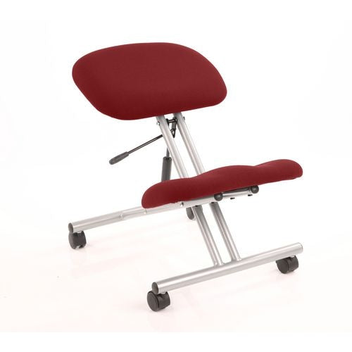 Dynamic Task Operator Chair Without Arms Kneeler Ginseng Chilli Seat, Silver Frame Without Headrest Medium Back