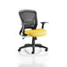 Dynamic Tilt & Lock Task Operator Chair Folding Arms Zeus Black Back, Senna Yellow Seat Without Headrest Medium Back