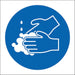 Health & Safety Poster Wash Your Hands Plastic Blue, White 15 x 15 cm