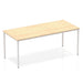 Dynamic Rectangular Straight Table Maple MFC Box Frame Leg Silver Frame Impulse 1800 x 800 x 725mm