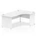 Dynamic Corner Right Hand Crescent Desk White MFC Panel End Leg Grey Frame Impulse 1400 x 800 x 730mm