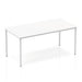 Dynamic Rectangular Straight Table White MFC Box Frame Leg Silver Frame Impulse 1600 x 800 x 725mm