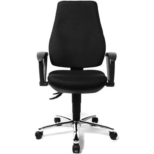 TOPSTAR Permanent Contact Operator Chair Fixed Armrest Power Star Profi Fabric Black