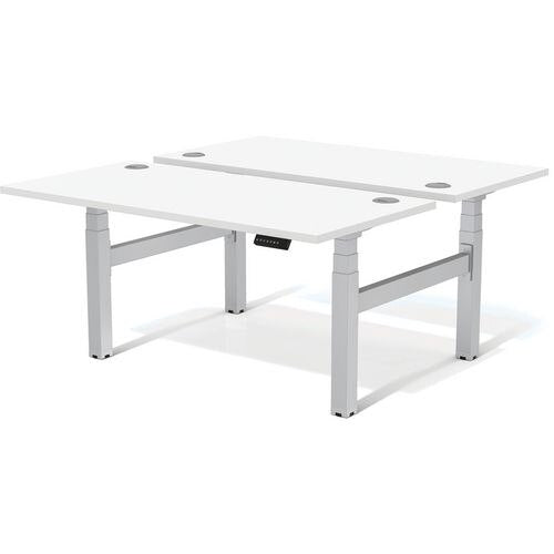 Rectangular Sit Stand Desk White Steel, MFC, PVC CAMBIO 1600 x 800 x 645-1305mm