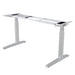 Rectangular Sit Stand Desk Base Matt silver Steel T-Foot Legs Matt silver Levado 67 x 153 x 63mm