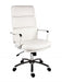 Deco Retro Style Faux Leather Executive Office Chair White - 1097WH