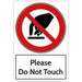 Trodat Health and Safety Sign Please do not touch Aluminium 20 x 30 cm