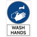 Trodat Health and Safety Sign Wash hands Aluminium 20 x 30 cm