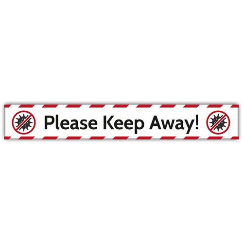 Trodat Floor Sticker Please keep away! Vinyl 70 x 10 cm