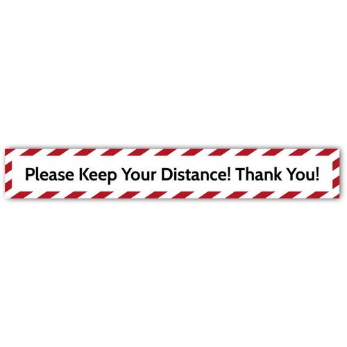 Trodat Floor Sticker Please keep your distance! Thank you! Vinyl 70 x 10 cm