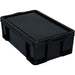 Really Useful Box Plastic Storage 50 Litre Black 440 x 710 x 230 mm