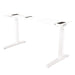 Rectangular Sit Stand Desk Frame White Steel T-Foot Legs White Levado 1525.6 x 698.5 x 640-1257mm