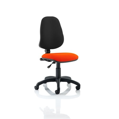 Dynamic Permanent Contact Backrest Task Operator Chair Without Arms Eclipse I Black Back, Tabasco red Seat Without Headrest High Back