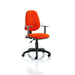 Dynamic Permanent Contact Backrest Task Operator Chair Height Adjustable Arms Eclipse I Without Headrest Medium Back