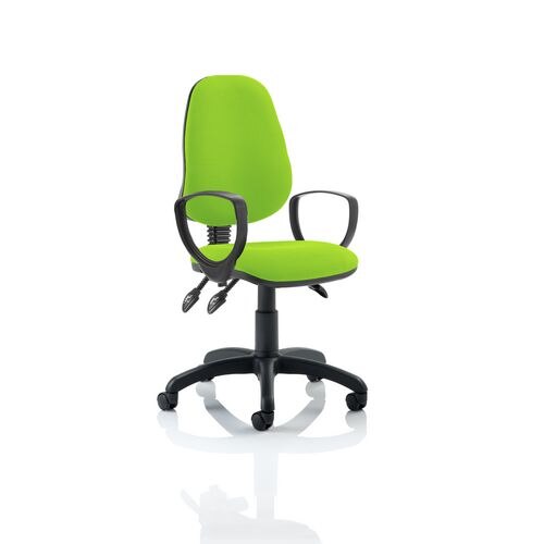 Dynamic Permanent Contact Backrest Task Operator Chair Loop Arms Eclipse Plus III Without Headrest High Back