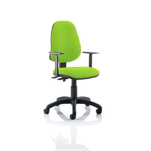 Dynamic Tilt & Lock Task Operator Chair Height Adjustable Arms Eclipse Plus II Myrrh Green Seat High Back