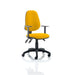 Dynamic Independent Seat & Back Task Operator Chair Height Adjustable Arms Eclipse Plus III Senna Yellow Seat High Back