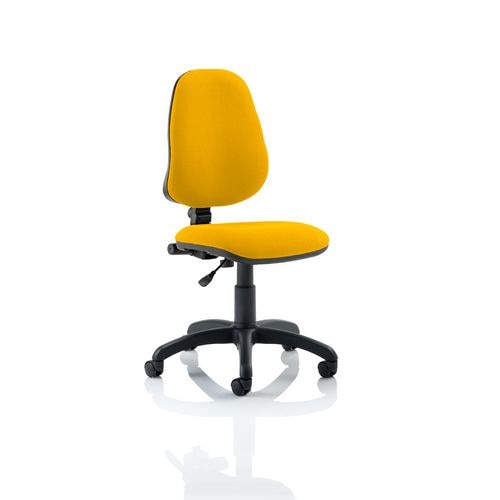 Dynamic Permanent Contact Backrest High Back Task Operator Chair Without Arms Eclipse I Senna Yellow Seat