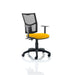 Dynamic Permanent Contact Backrest Task Operator Chair Height Adjustable Arms Eclipse Plus II Senna Yellow Seat Medium Back